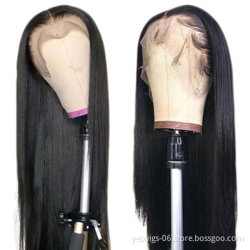 Wholesale Hd Transparent Lace Raw Mink Indian Virgin Hair Wigs Human Hair Lace Front Cuticle Aligned Human Hair Lace Front Wig